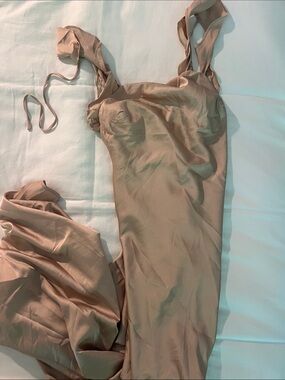 ASTR the label champagne maxi dress